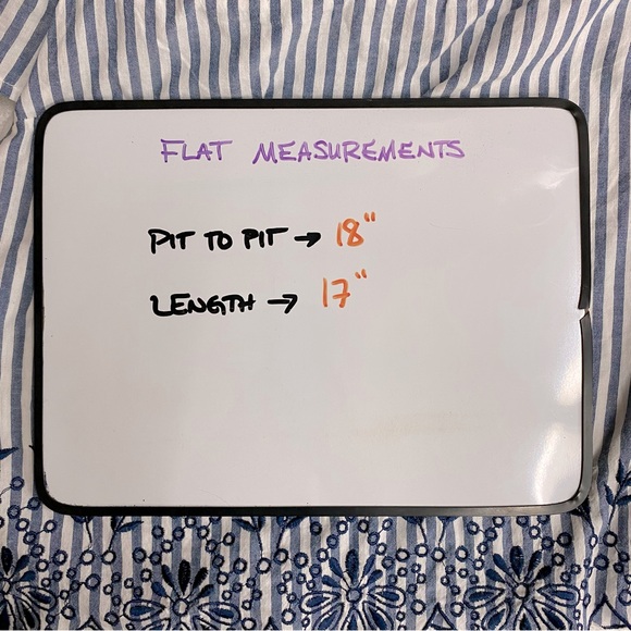 Guess Blue White Striped Off Shoulder Eyelet Trim Top M - Picture 5 of 13